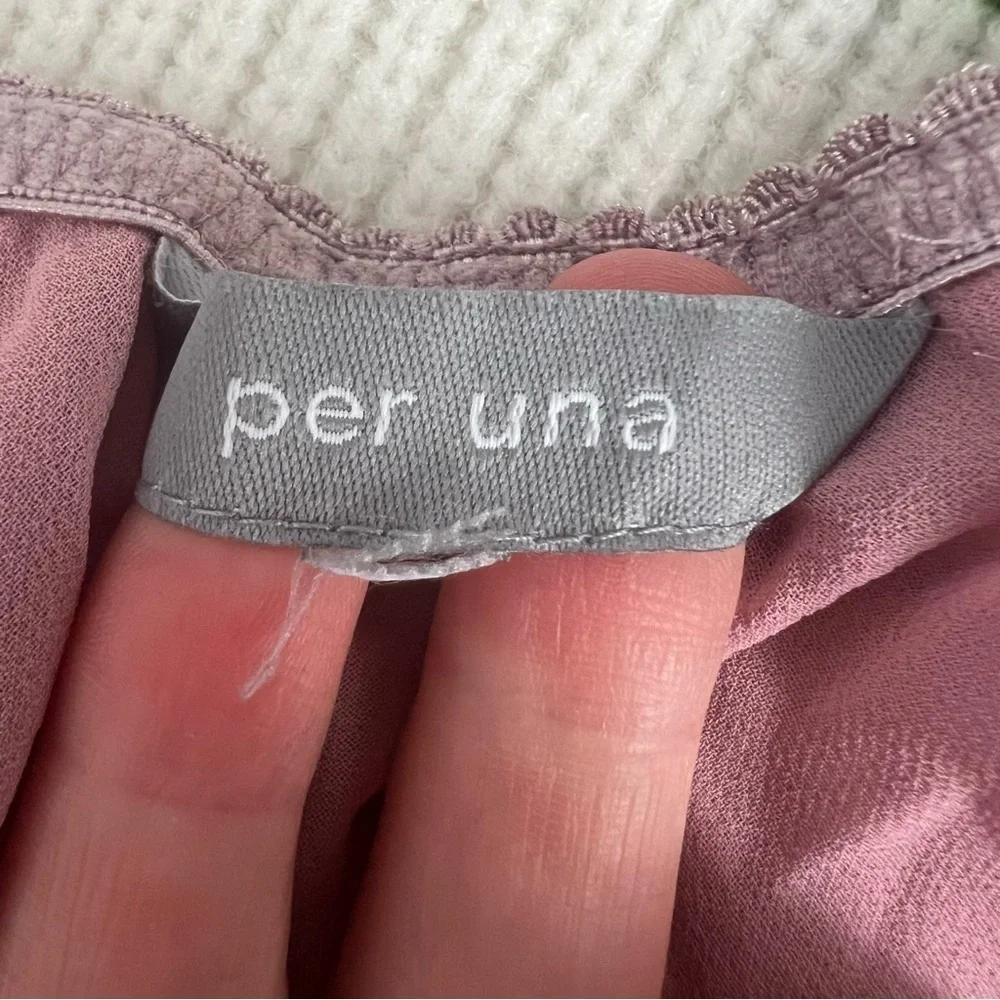 Per Una Silk Pink Swiss Dot Heart Maxi Skirt